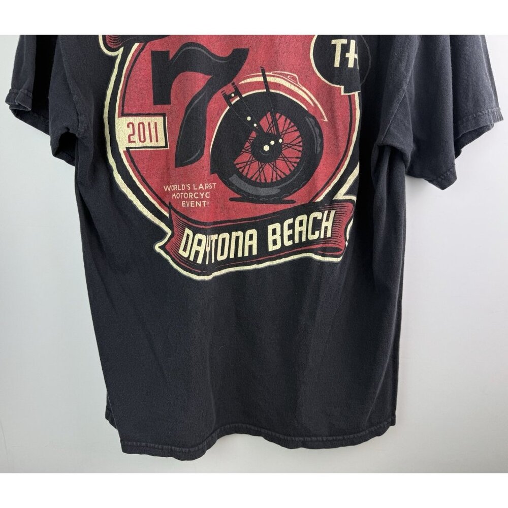 Harley-Davidson Daytona Beach Bike Week 70th Anniversary 2011 T-Shirt Sz Large - Picture 10 of 11